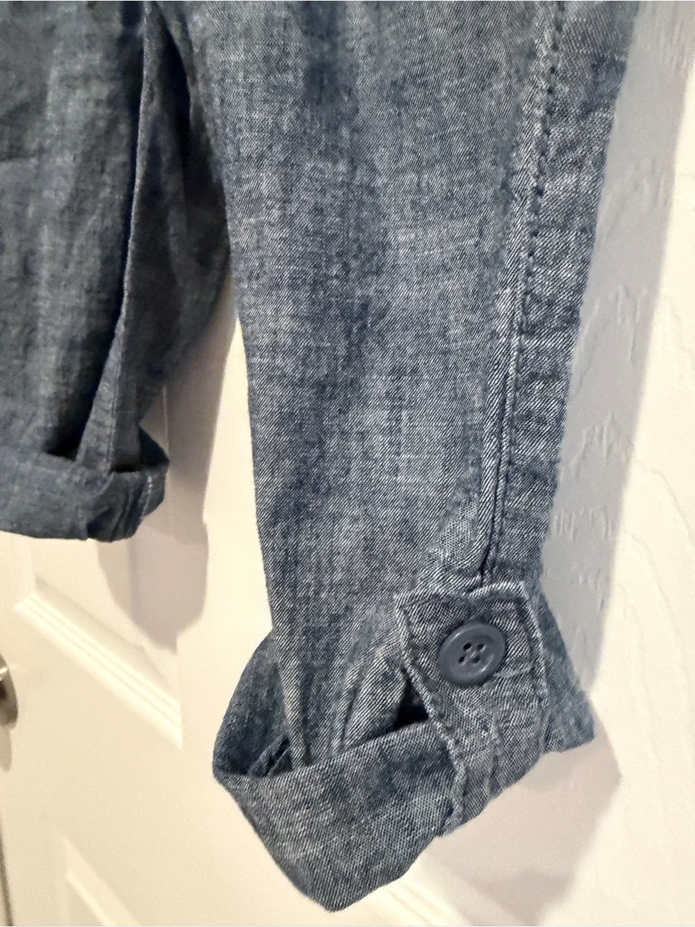 Baby GAP Chambray Pull On Roll Tab Pants Blue Cotton Boys 4T